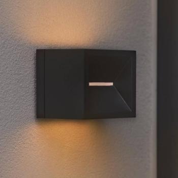 Rivo LED kültéri fali világítás, fekete, fém, IP54, felfelé/lefelé irányuló kép