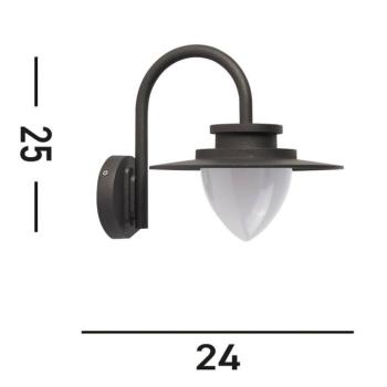 LED kültéri fali világítás Texas, IP54, grafit színű, fém kép