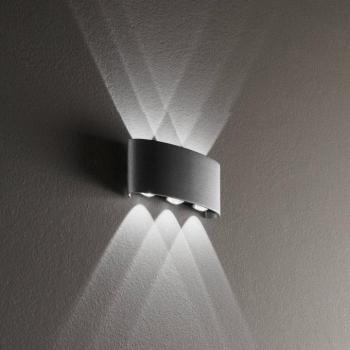 LED kültéri falilámpa Betle, antracit Szélesség 17 cm Fém CCT kép