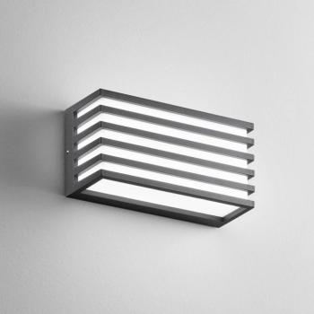 LED kültéri falilámpa Dukrot, antracit, szélesség 22 cm, fém kép