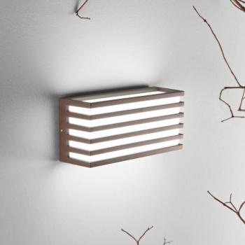 LED kültéri falilámpa Dukrot, bronz színű, szélesség 22 cm, fém kép