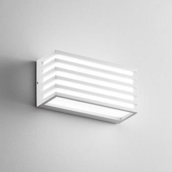 LED kültéri falilámpa Dukrot, fehér, szélesség 22 cm, fém kép
