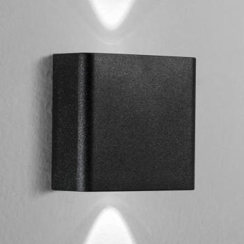 LED kültéri falilámpa KLEIN, fekete, szélesség 11 cm, műanyag kép