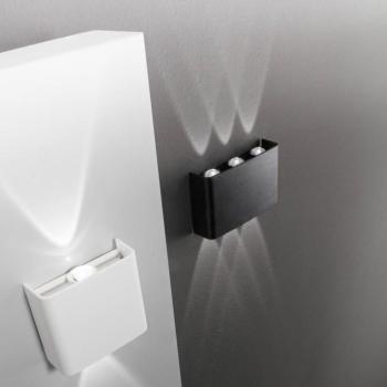 LED kültéri falilámpa KLEIN, fekete, szélesség 16 cm, műanyag kép