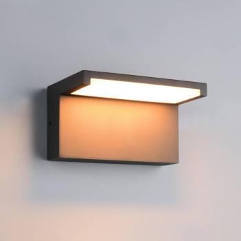 LED kültéri falilámpa Ravi, antracit, szélesség 18 cm, fém, IP65 kép