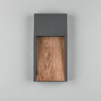 LED kültéri falilámpa SALMON, faoptikás, fém, magasság 33 cm, IP44 kép