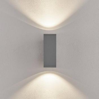 LED kültéri falilámpa ShoreLine Pro Square up/down, világosszürke kép