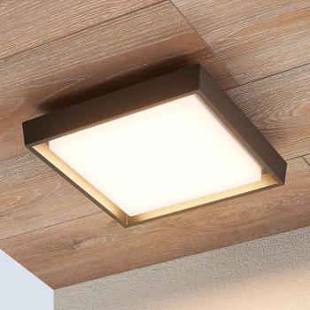 Lucande LED kültéri mennyezeti világítás Birta, sötét szürke, 27 cm, IP54 kép