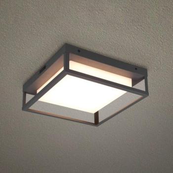 LED kültéri mennyezeti lámpa Witham IP54, CCT, antracit kép