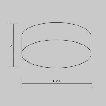 LED kültéri mennyezeti világítás Zon, fehér, Ø 22 cm, 3000 K, fém kép