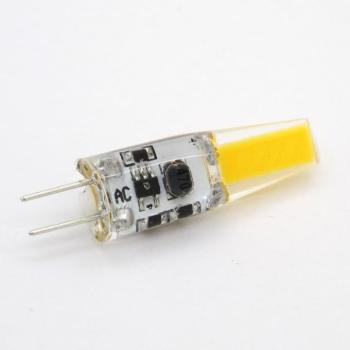 LED lámpa , 12V DC , kukorica , G4 foglalat , 2 Watt , 320° , szilikon bevonat , hideg fehér, COB kép