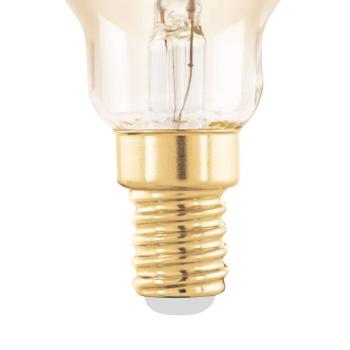 LED lámpa E14 4W P45 2,000K izzószál borostyán színű, fényerőszabályozható kép