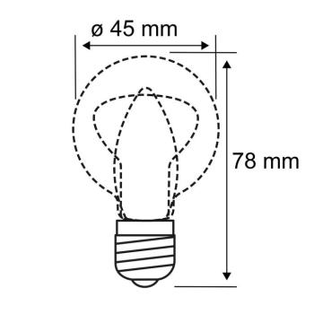 LED lámpa E14 5W csepp 2,700K matt, fényerőszabályozható kép