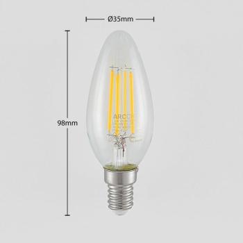 LED izzó E14 izzószál 4 W 2700 K 3 fokozatú fényerőszabályozó kép
