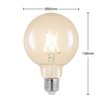 G95 E27 LED izzó, 4 W, 2700 K, izzószálas, teljesen dimmelhető kép