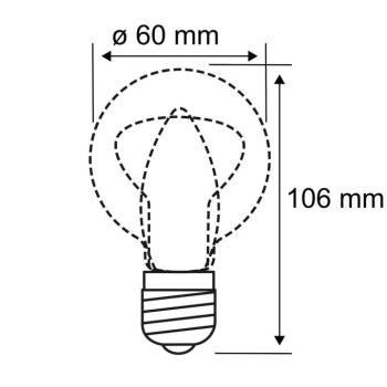 LED lámpa E27 7,5W izzószál 2,700 K, világos, dimmelhető kép