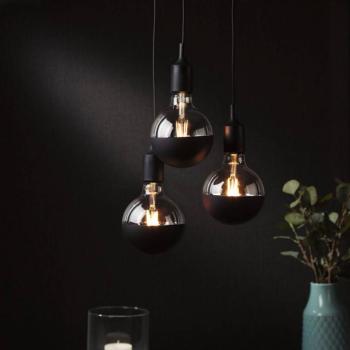 LED lámpa E27 827 6.5W fényszóró tükör fekete matt kép