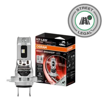 LED lámpa , égő , autó izzó , fényszóró , 1 db-os csomag , H7 , 16W , hideg fehér , OSRAM LEDriving , NIGHT BREAKER , SPEED , Street legal kép