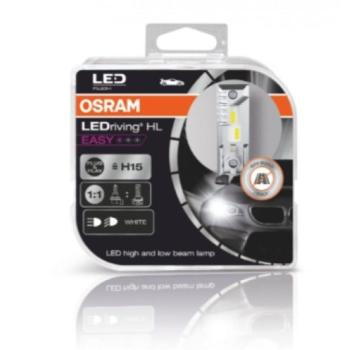 LED lámpa , égő , autó izzó , fényszóró , 2 db-os csomag , H15 , 16 Watt , hideg fehér , Plug&Play , OSRAM LEDriving , HL Easy kép