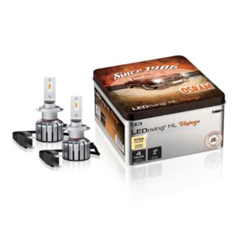 LED lámpa , égő , autó izzó , fényszóró , 2 db-os csomag , H7 , 18 Watt , meleg fehér , Plug&Play , OSRAM LEDriving , HL Vintage , OLDTIMER kép