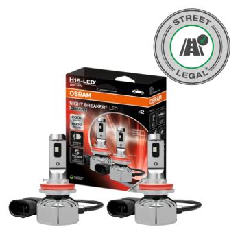LED lámpa , égő , autó izzó , fényszóró , ködfényszóró , 2 db-os csomag , H16 , 4Watt , hideg fehér , OSRAM LEDriving , SMART , NIGHT BREAKER , Street legal kép