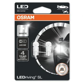 LED lámpa , égő , autó izzó , helyzetjelző , 2 db-os csomag , W5W , 1.12 Watt , hideg fehér , Plug&Play , OSRAM LEDriving , HL Easy kép