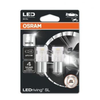 LED lámpa , égő , autó izzó , jelzőlámpa/irányjelző , 2 db-os csomag , P21W , 1.40 Watt , hideg fehér , Plug&Play , OSRAM LEDriving , HL Easy kép