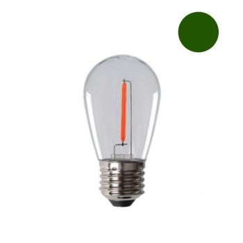 LED lámpa , égő , izzószálas hatás , filament , E27 , 0.9 Watt , 50 lm/w , zöld , KANLUX kép