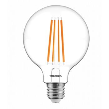 LED lámpa , égő , izzószálás hatás , filament , E27 foglalat , 9 Watt , dimmelhető , meleg fehér , TOSHIBA , 5 év garancia kép