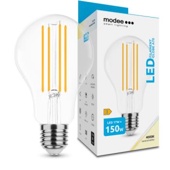 LED lámpa , égő , izzószálas hatás , filament , E27 foglalat , A70 , 17 Watt , 2452 lumen , természetes fehér , Modee kép