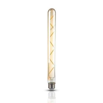 LED lámpa , égő , izzószálas hatás , filament , E27 foglalat , T30 , 7 Watt , meleg fehér , borostyán sárga kép