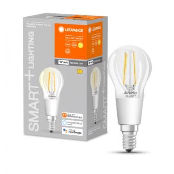 LED lámpa , égő , izzószálas hatás , filament , kis gömb , E14 , 4W , meleg fehér , dimmelhető , LEDVANCE Smart+ WIFI kép