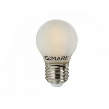 LED lámpa , égő , izzószálas hatás , filament , kis gömb , E27 foglalat , G45 , 4 Watt , meleg fehér , dimmelhető , opál kép