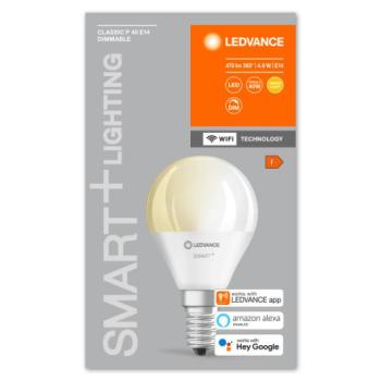 LED lámpa , égő , kis gömb , E14 , 4.9W , meleg fehér , dimmelhető , LEDVANCE Smart+ WIFI kép