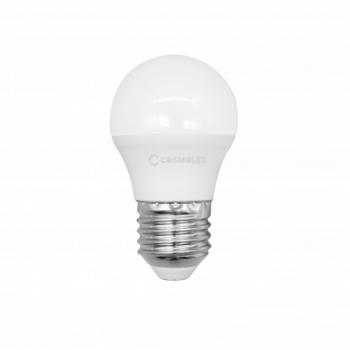 LED lámpa , égő , kisgömb , E27 foglalat , 3W , hideg fehér , COSMOLED kép