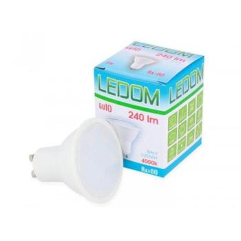 GU10 LED izzó, 3W, természetes fehér, 4000K, 240lm, CRI≥80, LED line, LL-248665 kép