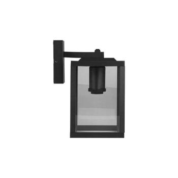 LED lámpa , fali lámpa , kültéri lámpa , fekete , IP44 , E27-es foglalattal , üveg , Lidio kép