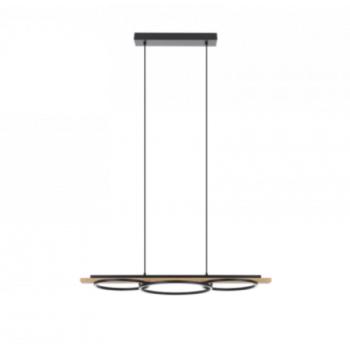 LED lámpa , függeszték , 2 x 15.2W és 15.5W , meleg fehér , fa , barna , EGLO , BOYAL LED , 99625 kép