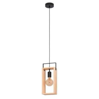 LED lámpa függeszték , mennyezeti , E27 , fa , fekete , EGLO , FAMBOROUGH , 43413 kép
