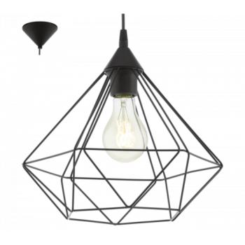 LED lámpa függeszték , mennyezeti , E27 , műanyag , fekete , EGLO , TARBES , 94188 kép
