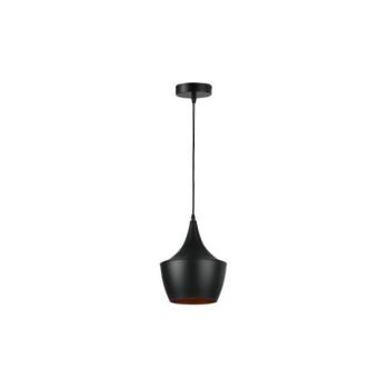 LED lámpa , függeszték , mennyezeti , fekete , arany , 23cm , E27 foglalattal , Karo kép