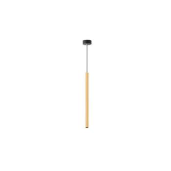 LED lámpa , függeszték , mennyezeti , fekete , arany , 50cm , G9 foglalattal , acél , Piero kép