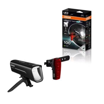 LED lámpa , lámpa szett , kerékpár lámpa , biciklilámpa , féklámpa funkcióval , 2 db-os csomag , hideg fehér , USB , OSRAM LEDBL103 kép