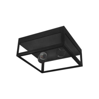 LED lámpa , mennyezeti lámpa , kültéri lámpa , fekete , IP44 , E27-es foglalattal , üveg , Lidio kép