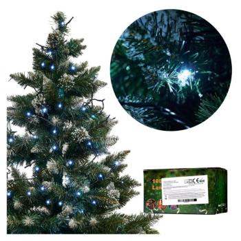 LED lámpák fénylánc 10m 100LED - hideg fehér kép
