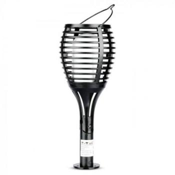 Led lámpatest , 1W , napelemes , 4 féle szerelhetőség (fali , függeszthető , leszúrható , földbe süllyeszthető ) fekete , IP44 kép