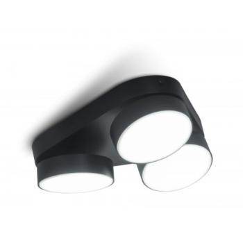 LED lámpatest , 3 x spot , billenthető , 24W , CCT , dimmelhető , fekete , LUTEC CONNECT , STANOS kép
