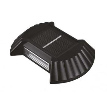 Led lámpatest , 4 db napelemes , természetes fehér , kültéri , fekete , IP65 kép