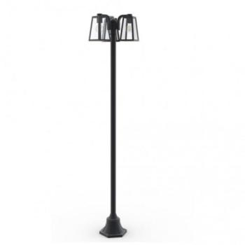 LED lámpatest , álló , 187 cm , 3 x E27 foglalat , matt fekete , kültéri , IP44 , LUTEC , FIA kép