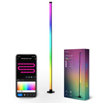 LED lámpatest , állólámpa , 135 cm, távirányítóval , RGB + IC (digitális) , zenére reagáló , USB, WIFI/Infravörös , TUYA kompatibilis , LEDISSIMO AMBIENT LIGHT kép